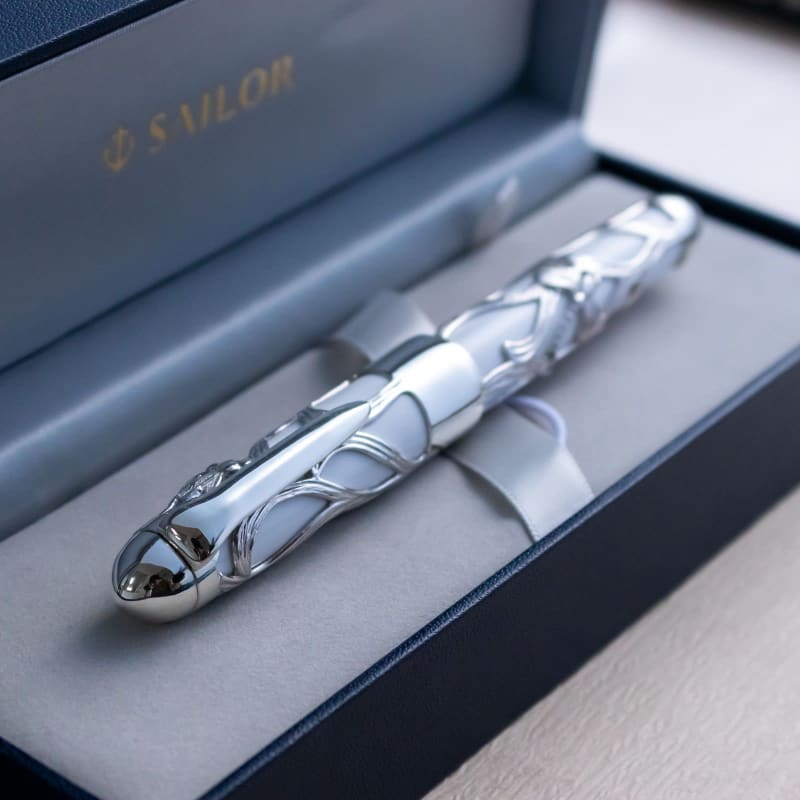 Kyomaru x Sailor Pro Gear Slim 21 Sterling Silver Dragonfly 21K Nib Fountain Pen