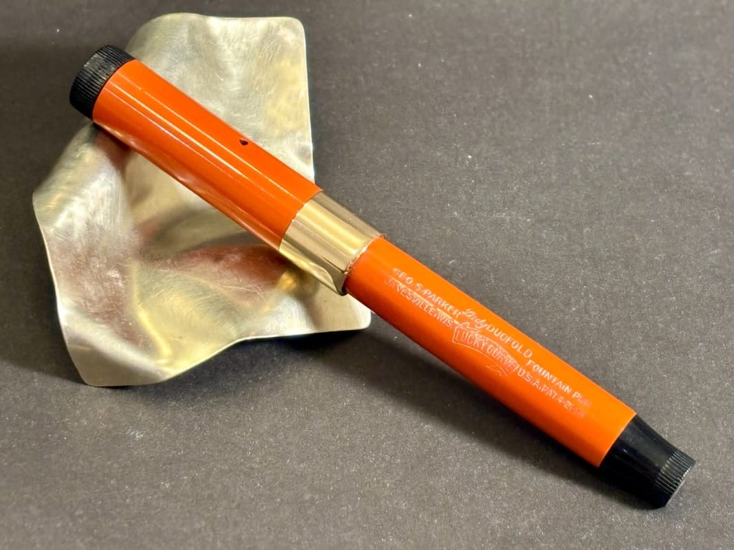 Parker Lady Duofold Fountain Pen Red 1930S Lucky Curve- Restored (Bfp607)