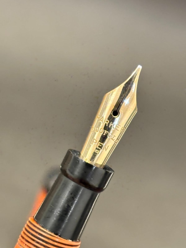 Parker Lady Duofold Fountain Pen Red 1930S Lucky Curve- Restored (Bfp607)