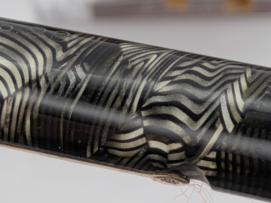 Conway Stewart No. 28 1950'S – Grey Hatch / Herringbone Celluloid – Fully Restored