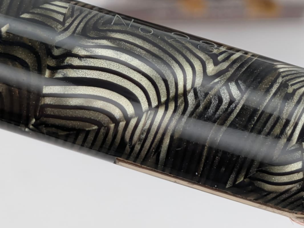 Conway Stewart No. 28 1950'S – Grey Hatch / Herringbone Celluloid – Fully Restored