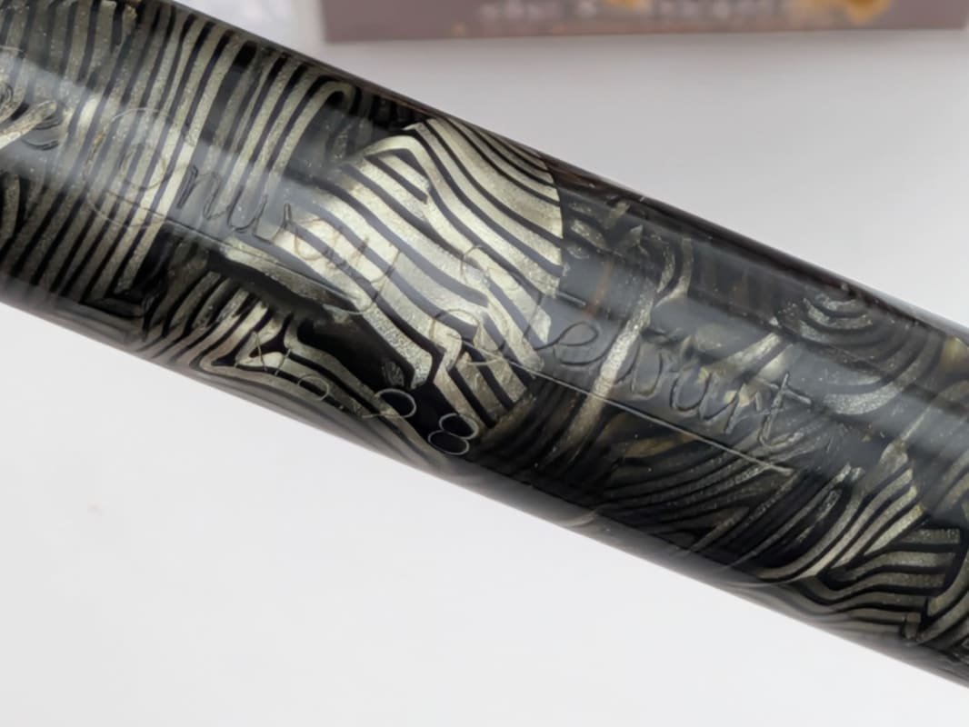 Conway Stewart No. 28 1950'S – Grey Hatch / Herringbone Celluloid – Fully Restored