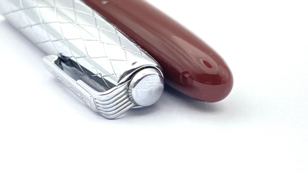 Vintage Waterman Lady Garland Fountain Pen Maroon 14K Gold Fine NIB Made In USA