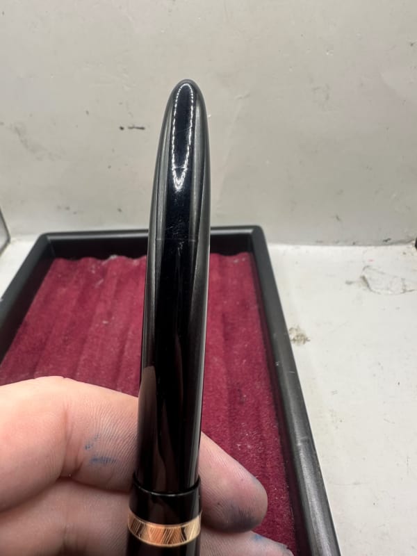 Parker Duofold Maxima Aerometric fountain pen, huge no50 14k Medium nib, 1950s