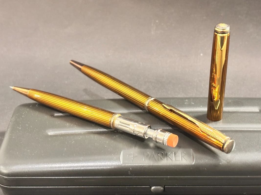 Parker Insignia Ballpoint & Pencil Set Gold - NOS (Bfp699)