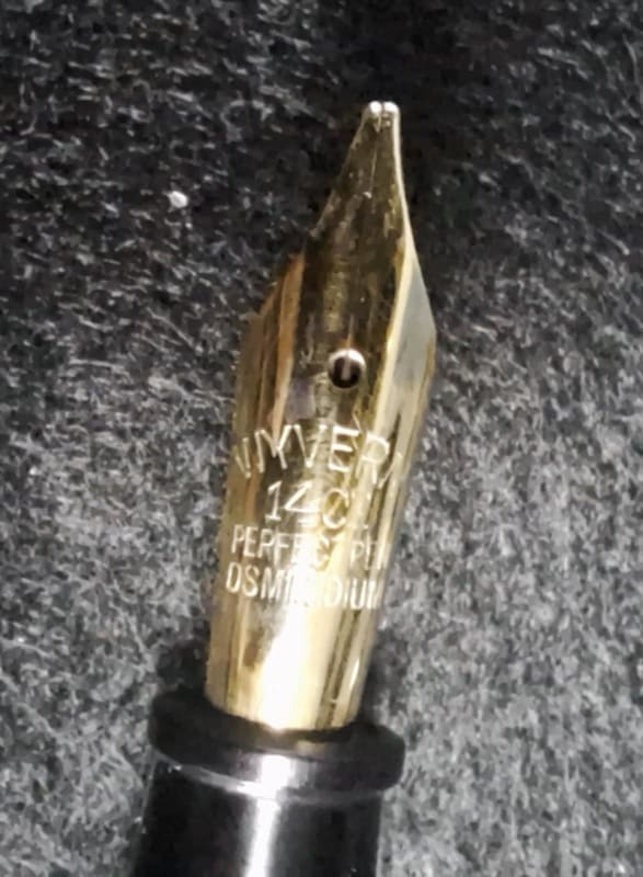 Wyvern Brown Marbled Lever Filling Fountain Pen, 14c stub nib