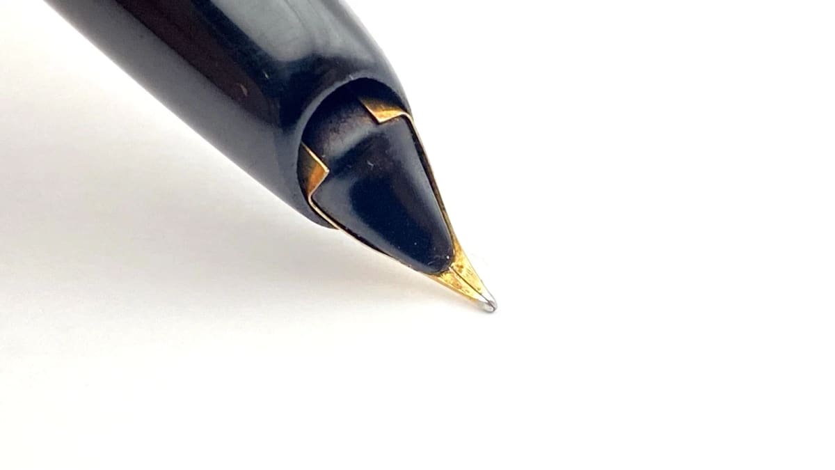 Vintage Aurora 88 Fountain Pen In Blue Case Black And Gold 14K Medium NIB Italy