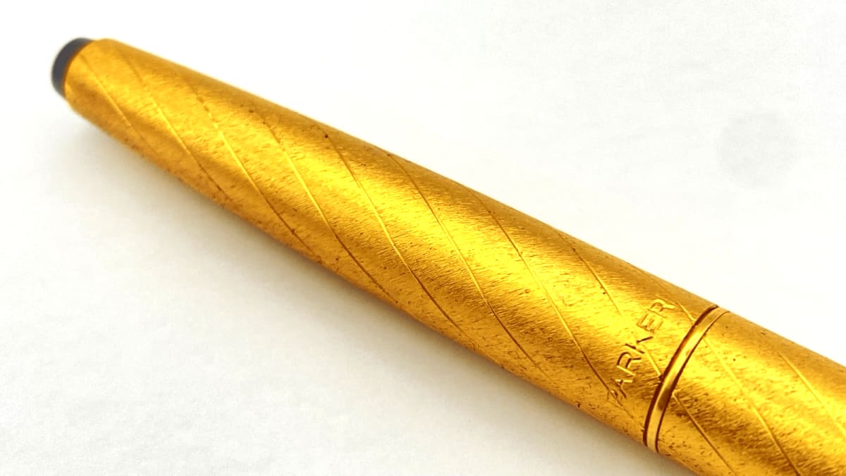 Vintage Parker 45 Brocade Fountain Pen 14K Gold Medium NIB Made In Brazil Sb