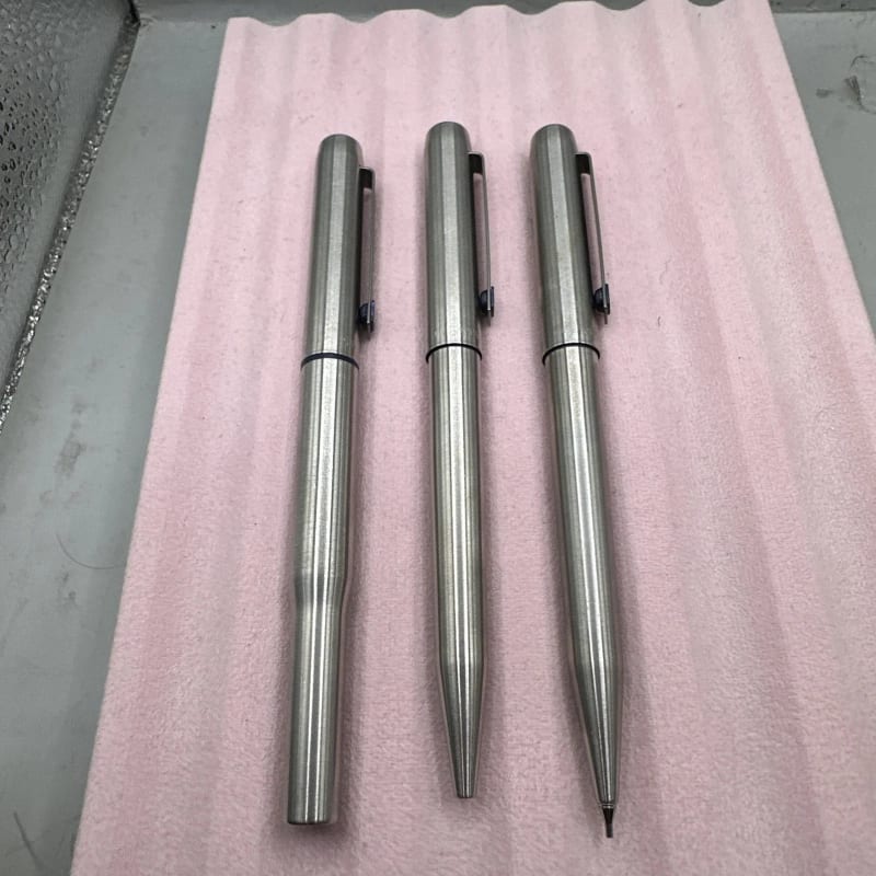 Vintage Parker 25 Stainless Steel Trio Set: Fountain, Ballpen & Pencil NOS