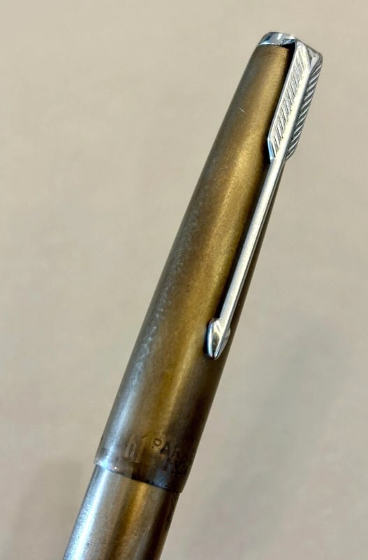 Parker 61 Flighter Argentina Aerometric Mother-Of-Pear<Wbr/>L Inlays & Titanium Ms