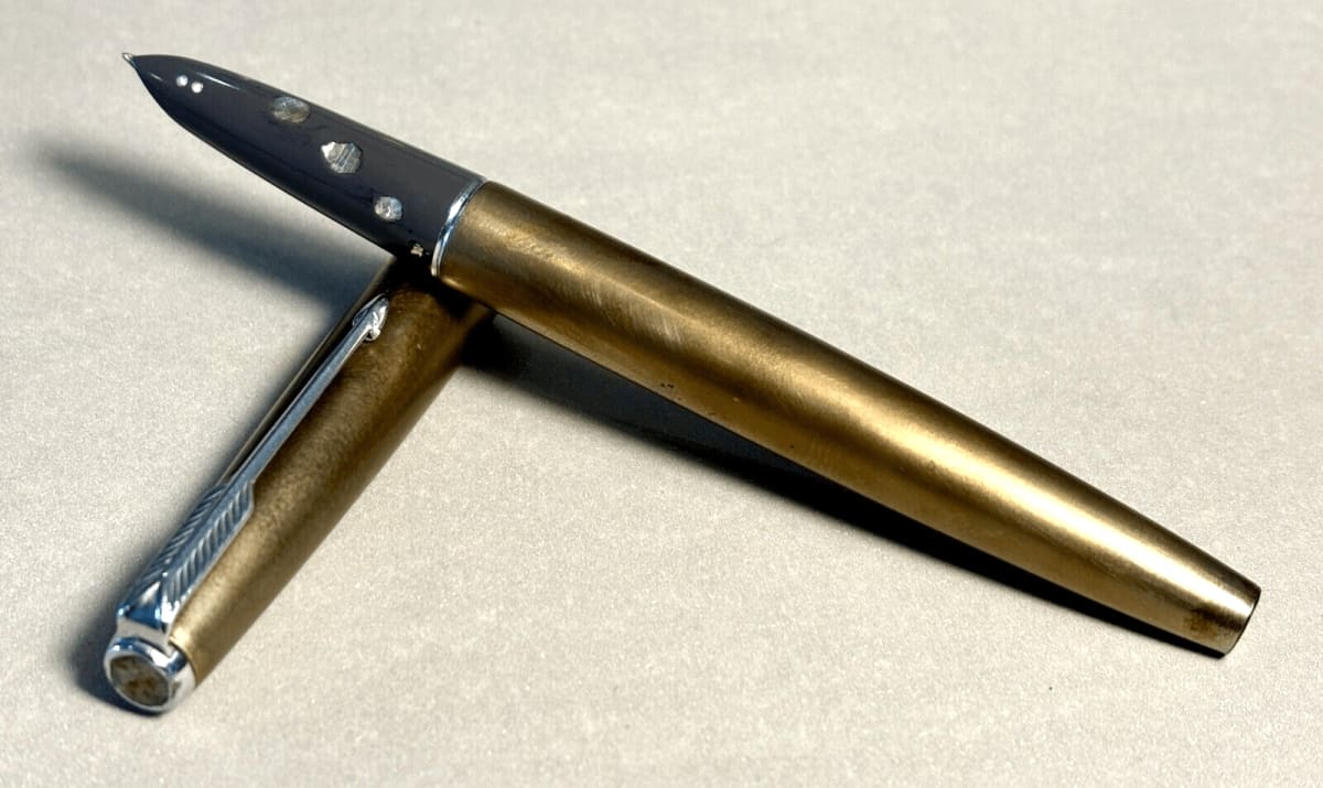 Parker 61 Flighter Argentina Aerometric Mother-Of-Pear<Wbr/>L Inlays & Titanium Ms