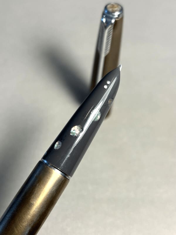 Parker 61 Flighter Argentina Aerometric Mother-Of-Pear<Wbr/>L Inlays & Titanium Ms