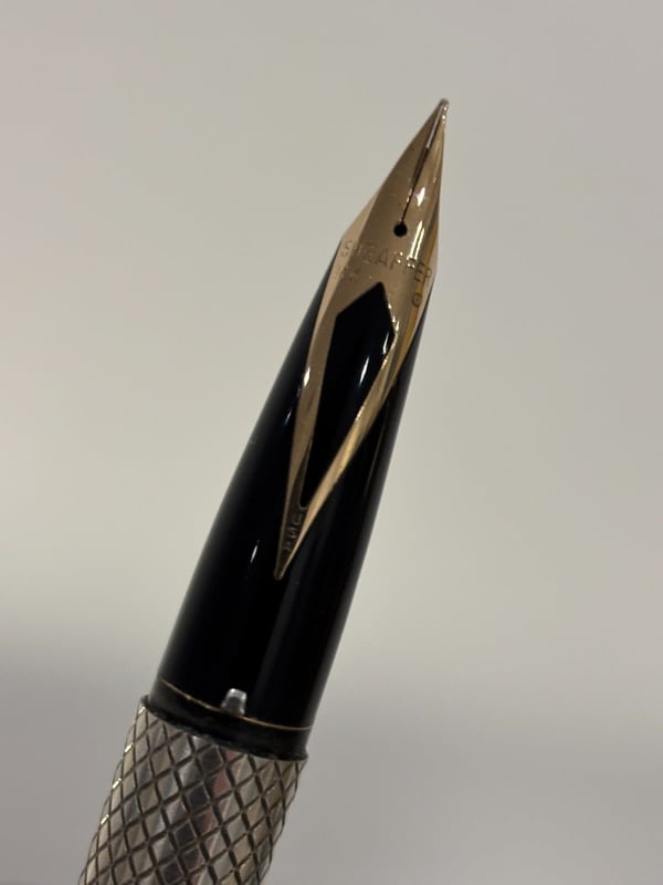 Sheaffer Silver Imperial Fountain Pen Touchdown Sterling Silver (Bfp673)