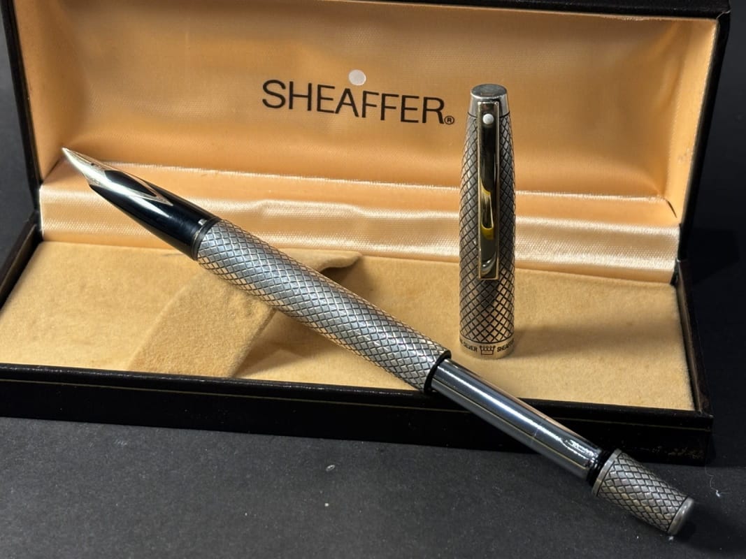 Sheaffer Silver Imperial Fountain Pen Touchdown Sterling Silver (Bfp673)