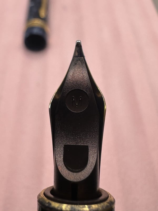 Parker Duofold Centennial Mk1 Blue Marble Medium Nib Boxed Pen Date Code L 1993