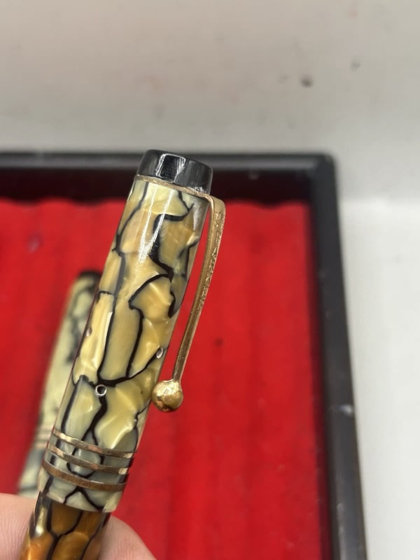 Parker Duofold Streamline Deluxe Jr 14K Parker NIB Fountain Pen And Pencil