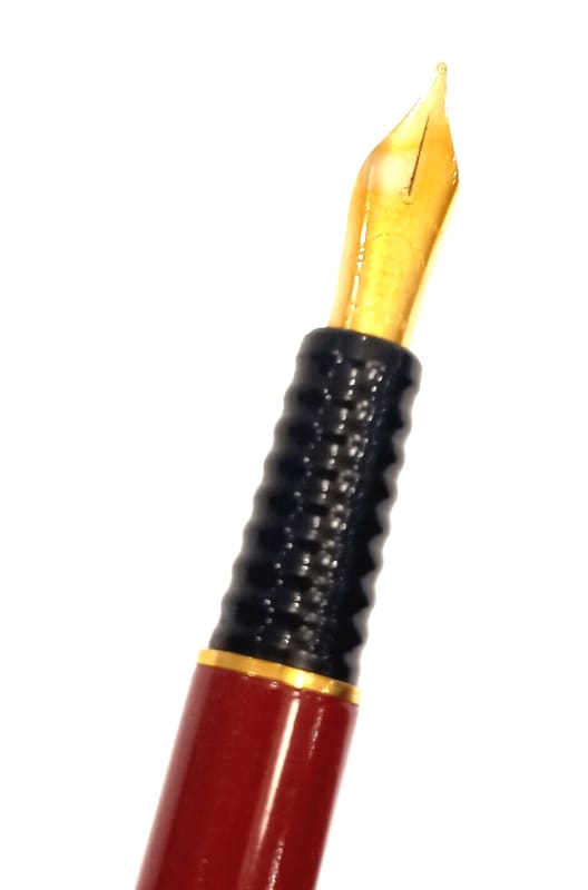Inoxcrom Fountain Pen + Ballpoint Set Burgundy Gold Electroplated Cased (Bfp261)