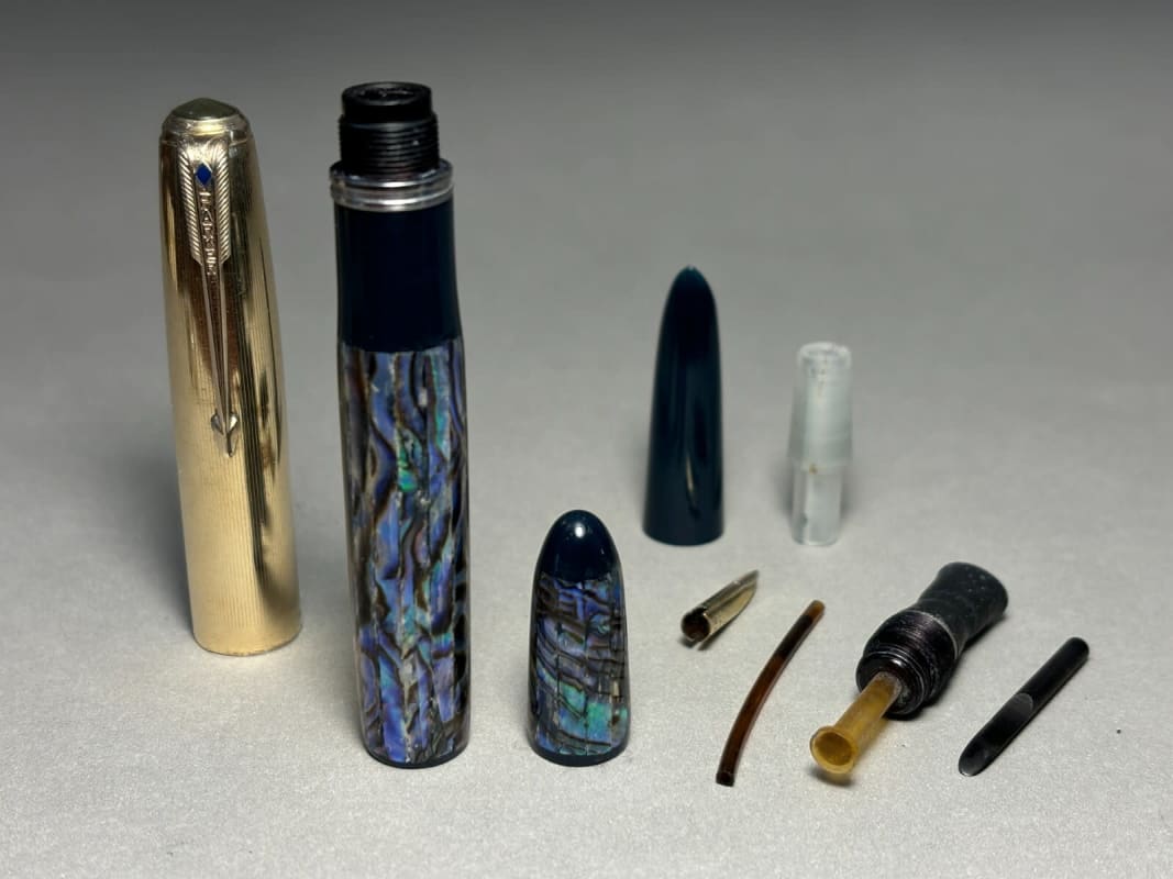 Parker 51 Vacumatic Fountain Pen Mother-Of-Pear<Wbr/>L Raden Gold Filled Cap Ms