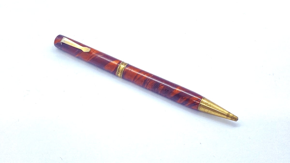 Vintage Eversharp Bantam Mechanical Pencil In Brown Swirl Made In USA In 1930'S