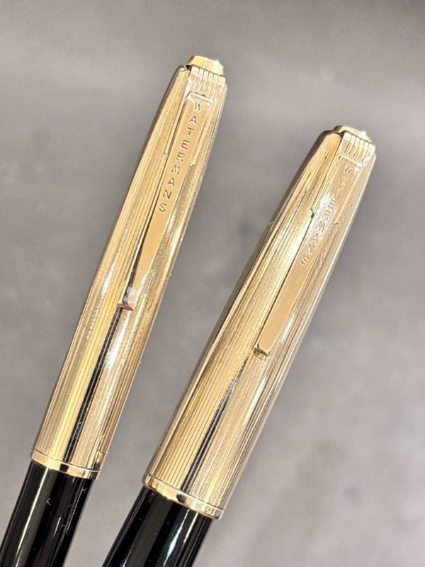 Waterman Gold Corinth Fountain Pen + Pencil Set - Restored (Bfp722)