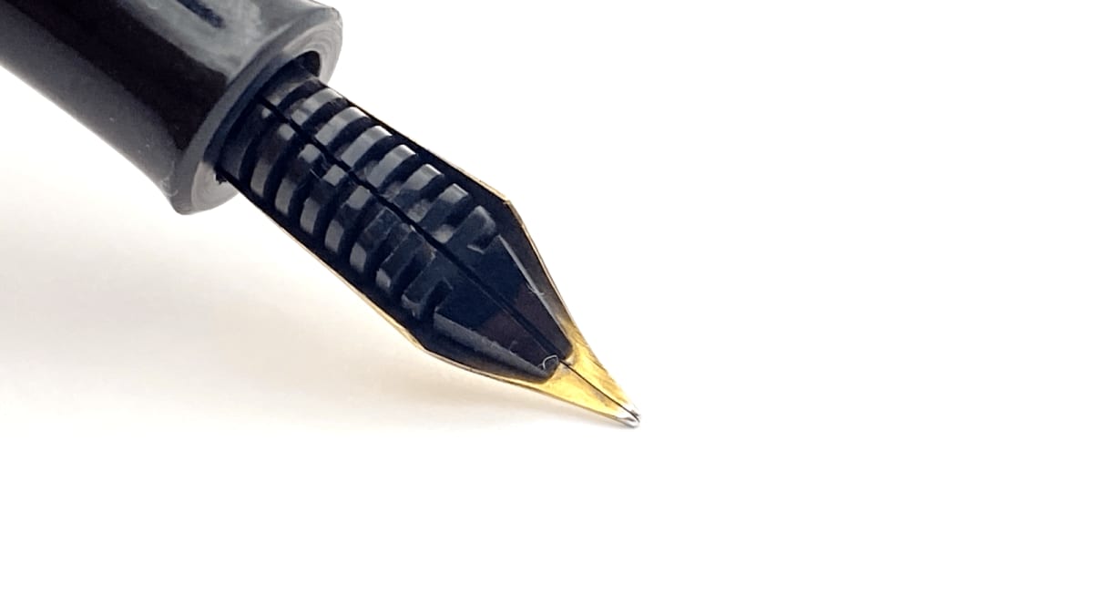 Vintage Onoto No 11 Fountain Pen Triple Set Blue Swirl Firm 14K Gold Medium NIB