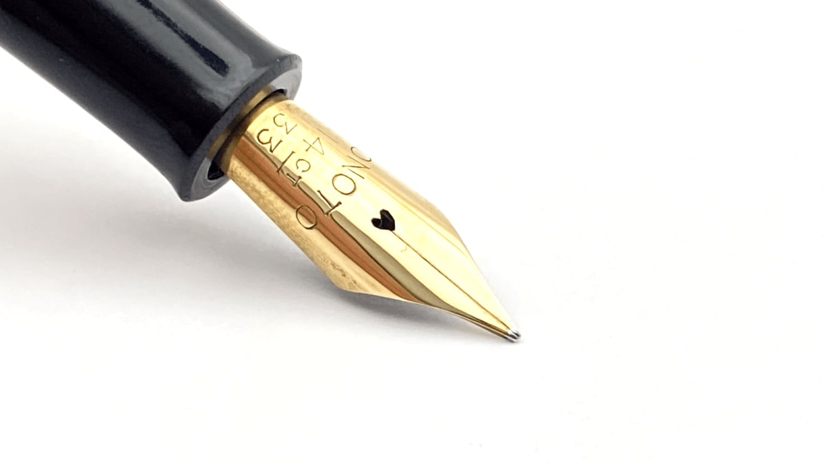 Vintage Onoto No 11 Fountain Pen Triple Set Blue Swirl Firm 14K Gold Medium NIB