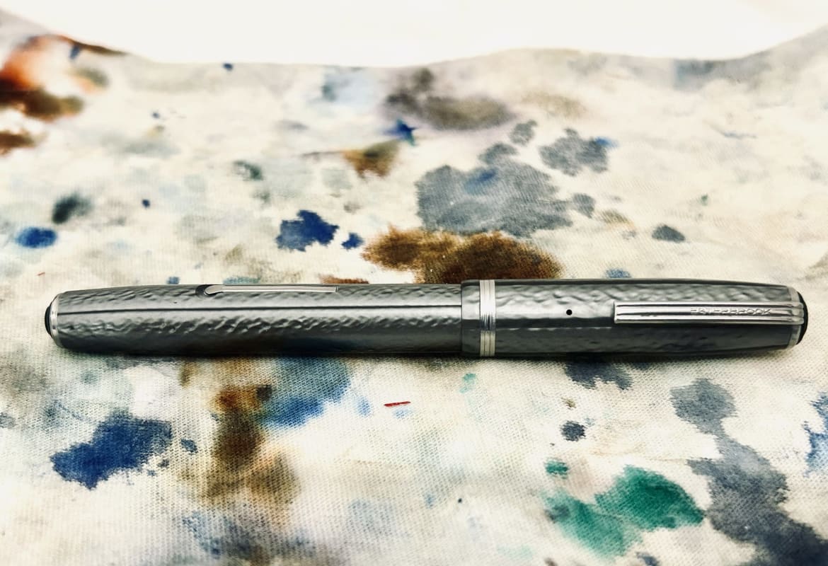 Restored Vintage Esterbrook J Fountain Pen - Pearl Grey with NOS 2556 Fine Nib