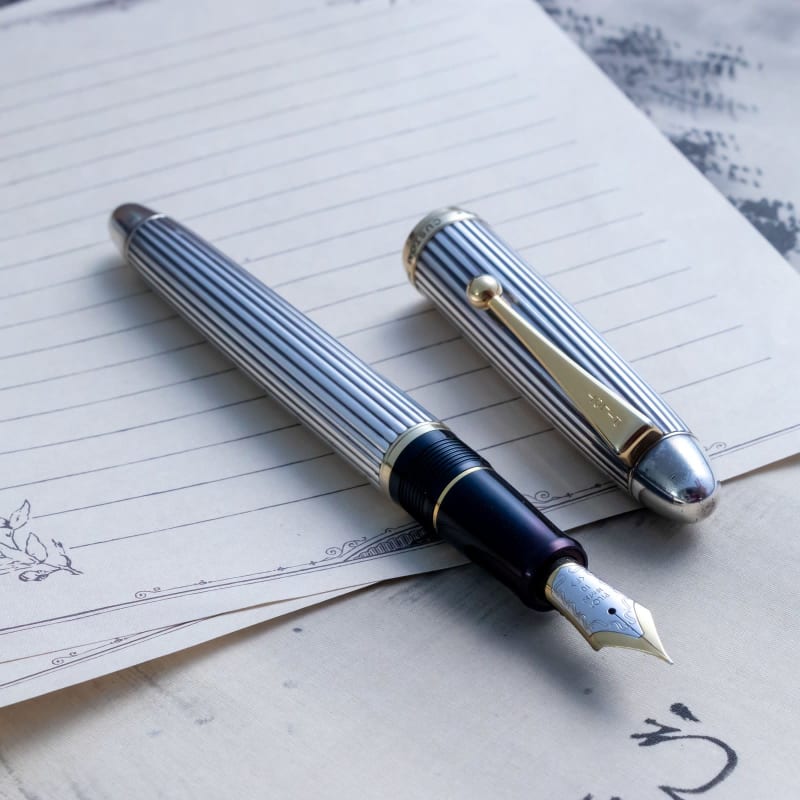 Pilot Custom 745 Sterling Silver 18K #10 F Nib Fountain Pen Japan