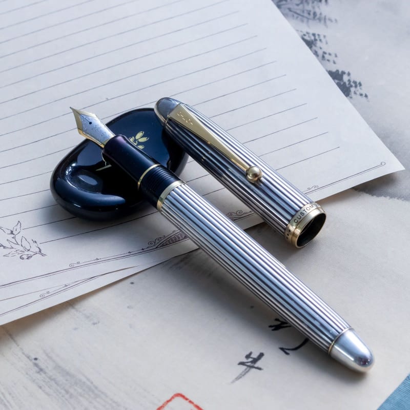 Pilot Custom 745 Sterling Silver 18K #10 F Nib Fountain Pen Japan
