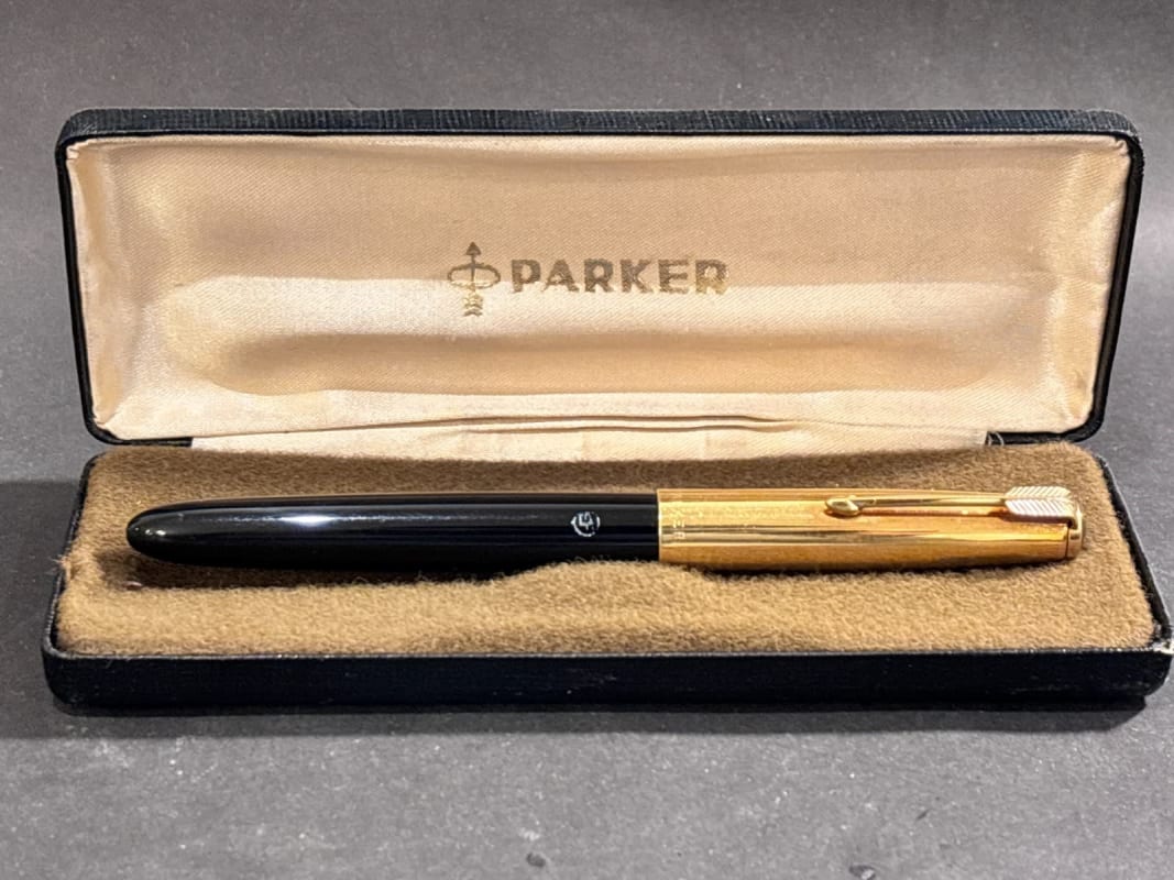 NOS Parker 51 Aerometric Fountain Pen Black Argentina (Bfp721)