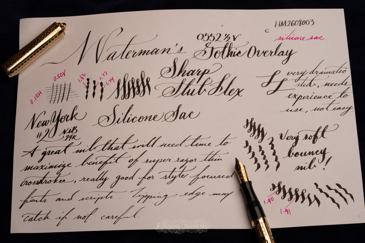 Waterman's | 0552½ V | Gold Gothic Overlay | #2 Flex Stub