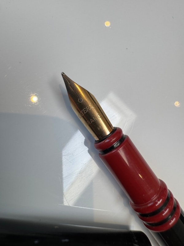 Vintage Waterman Forum Black & Red Fountain Pen