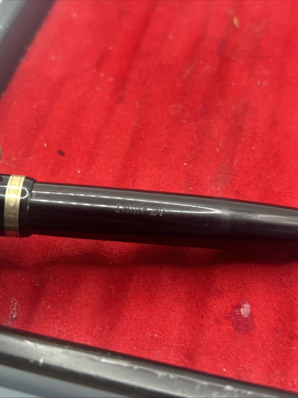 Vintage Jet Black Lamy 27 E Fountain Pen-14K Gold Extra Fine Nib-Germany 1950S