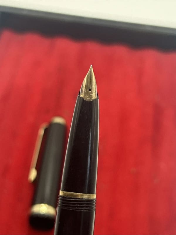 Vintage Jet Black Lamy 27 E Fountain Pen-14K Gold Extra Fine Nib-Germany 1950S
