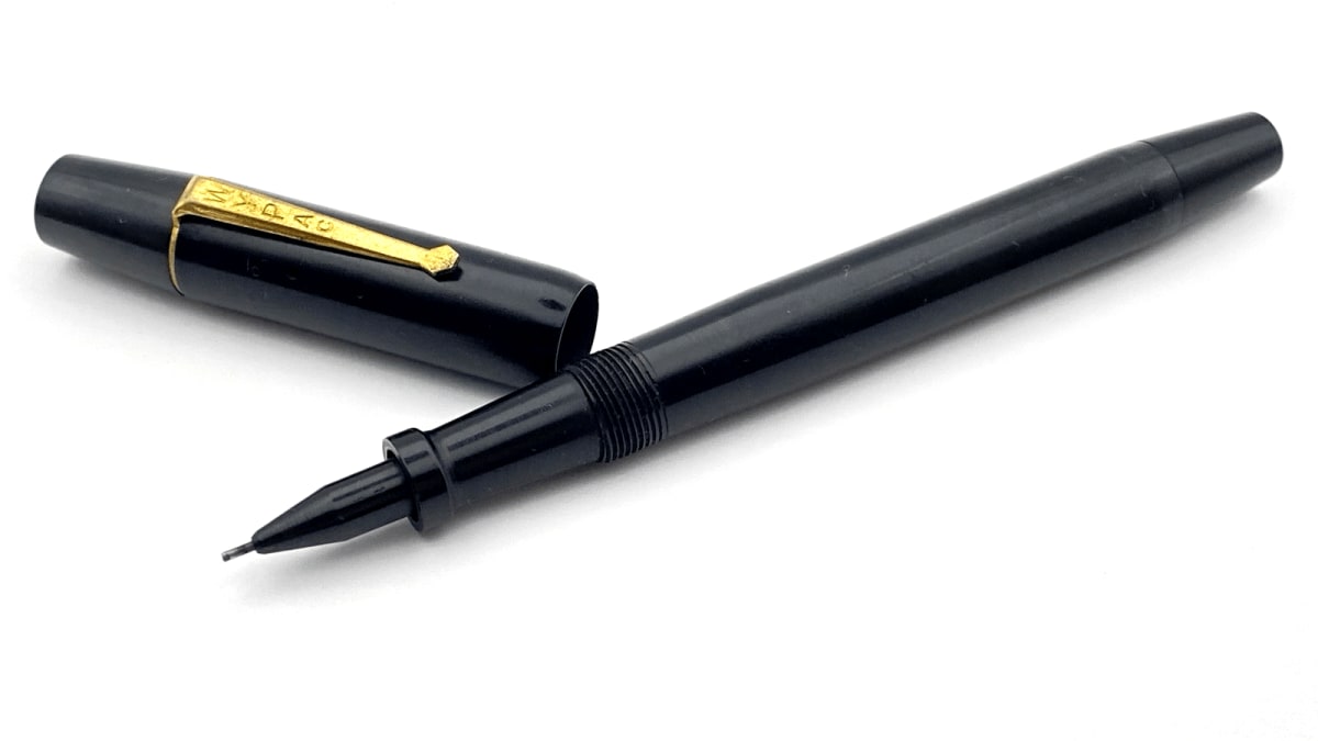 Vintage Wypac Stylo Pen No 41 In Black Hard Rubber Made In England Works Fine
