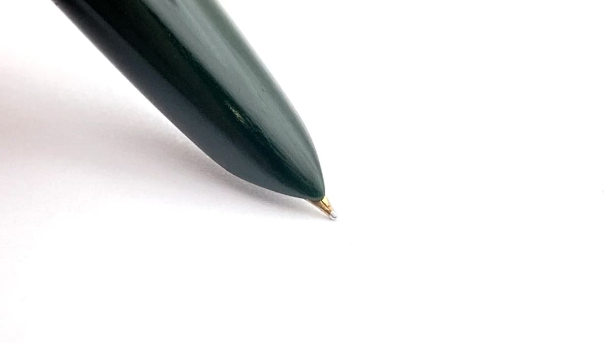 Vintage Parker 51 Custom Fountain Pen Forest Green 14K Gold Fine NIB Made In USA