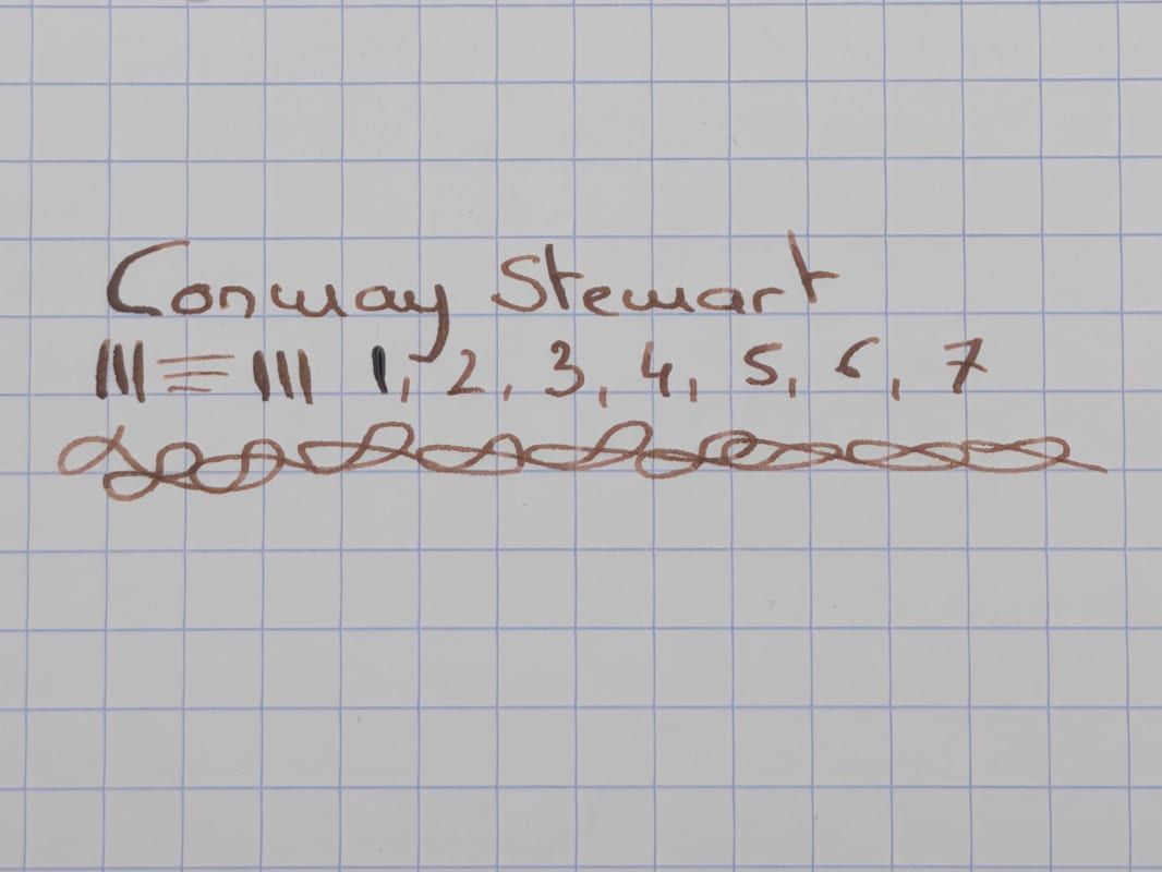 Vintage Conway Stewart Dinkie 550 Fountain Pen – Marbled Plum Celluloid & 14k Gold Nib (Boxed)