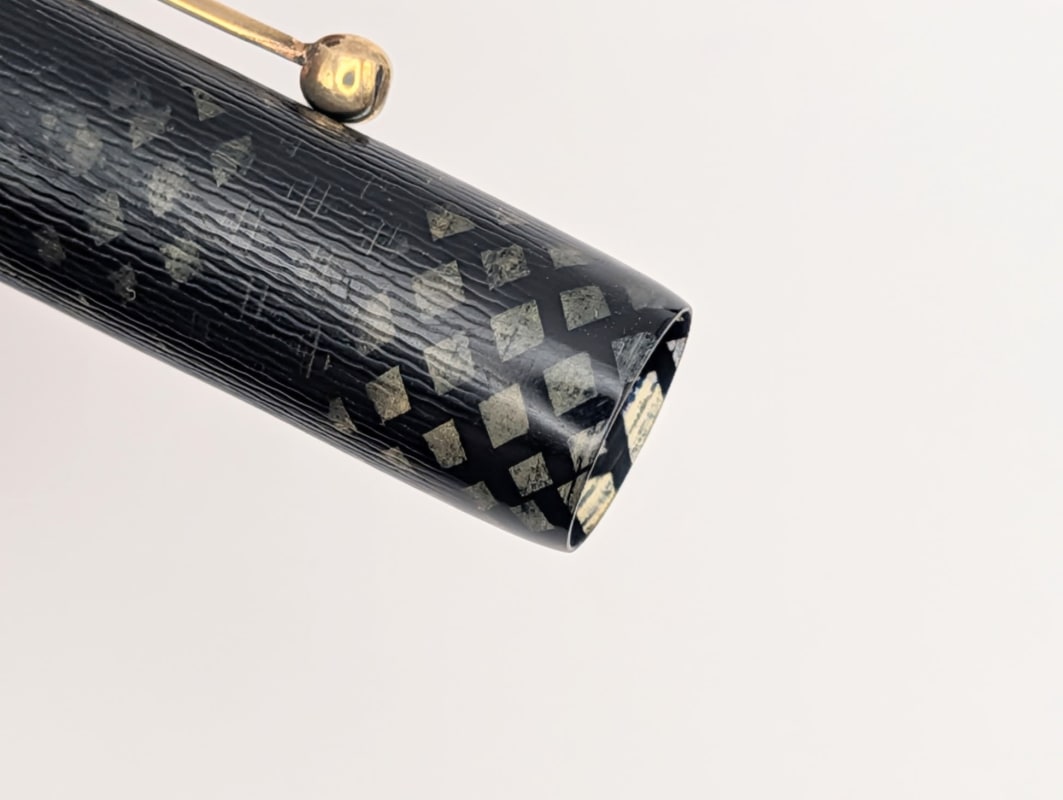 Grail Tier Vintage Onoto "The Pen" 5600 – Transparent Amber Mesh – Fully Restored Plunger Filler – 14K Gold De La Rue Nib – With Box (c. 1938-1939)