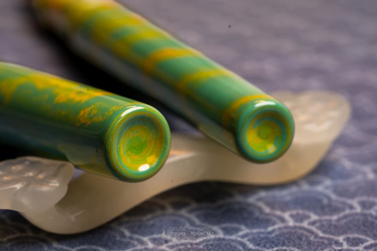 Heron's Hollow | Mistress | Mottled Yellow Green | #5 Waterman Flex