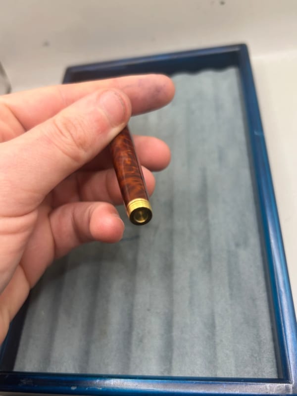 Parker 75 fountain pen Thuya dark colour oblique broad 