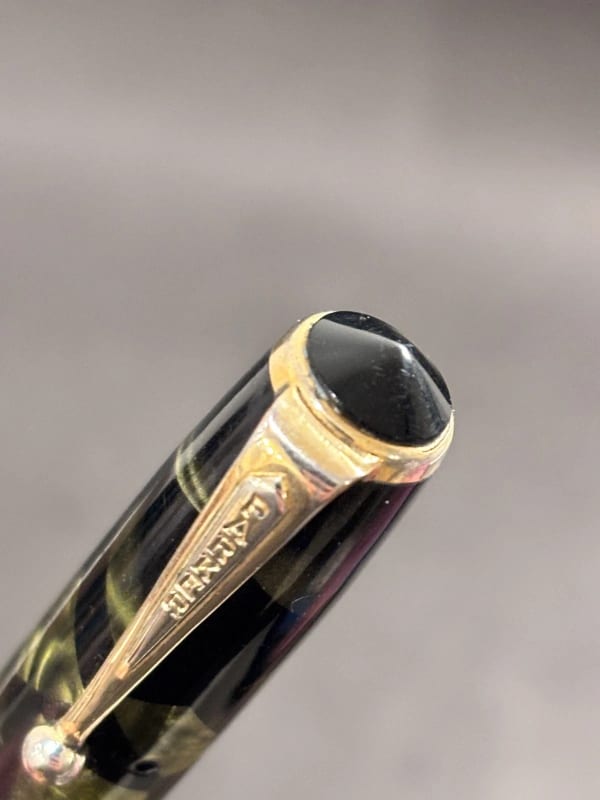 Parker Deluxe Challenger Green Marble Triple Cap Band Button Filler (Bfp704)