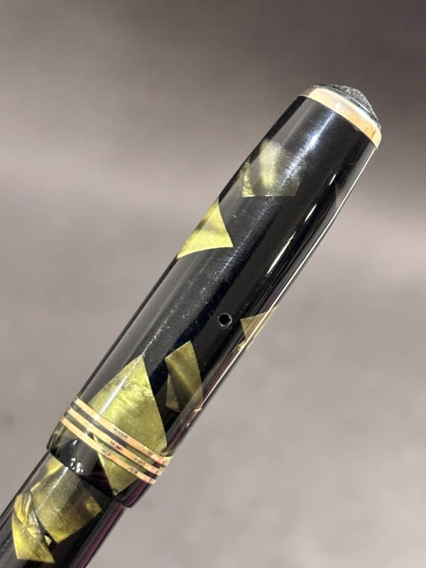 Parker Deluxe Challenger Green Marble Triple Cap Band Button Filler (Bfp704)