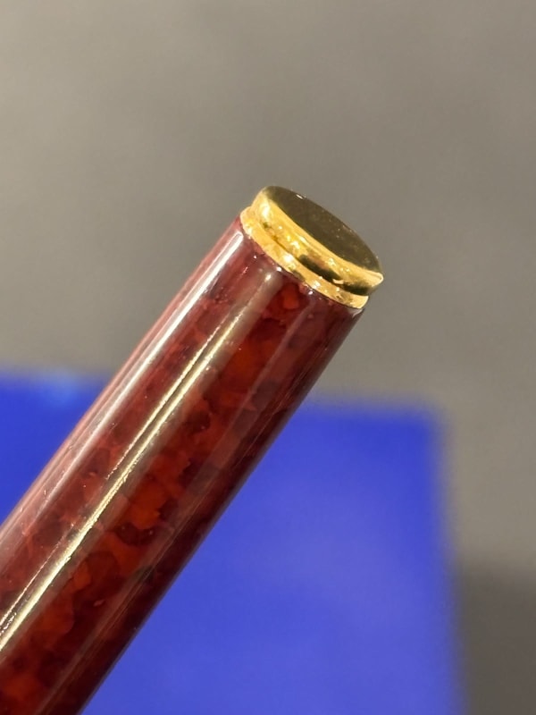 Waterman Executive Fountain Pen Red Marble Chinese Lacque 18K Nib - New (Bfp685)
