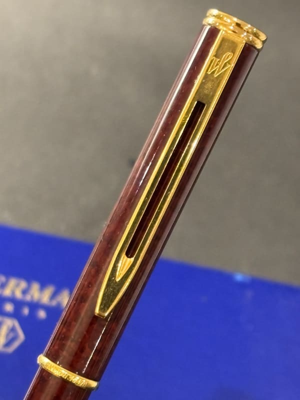 Waterman Executive Fountain Pen Red Marble Chinese Lacque 18K Nib - New (Bfp685)