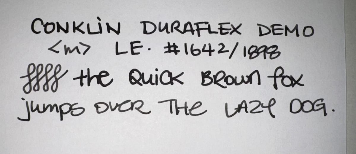 Conklin Duraflex Demo Limited Edition Fountain Pen - Medium JoWo Nib (#1642/1898) Box & Papers