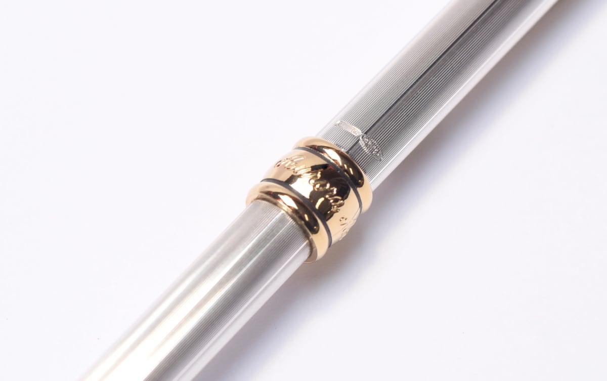 Vintage 1990s Flagship Aurora Magellano 925 Solid Sterling Silver Made in Italy Ballpoint Pen in Box with New Refill