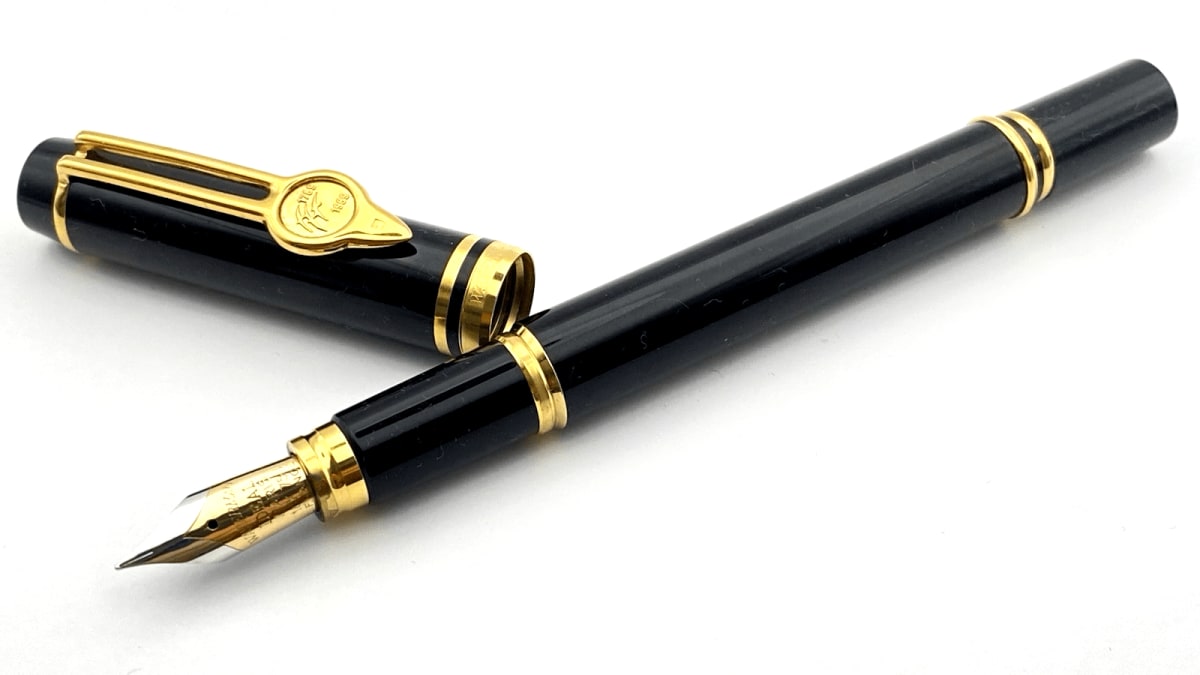 Waterman Leman 100 Fench Revolution Fountain Pen In Black 18K Gold Fine NIB Sb