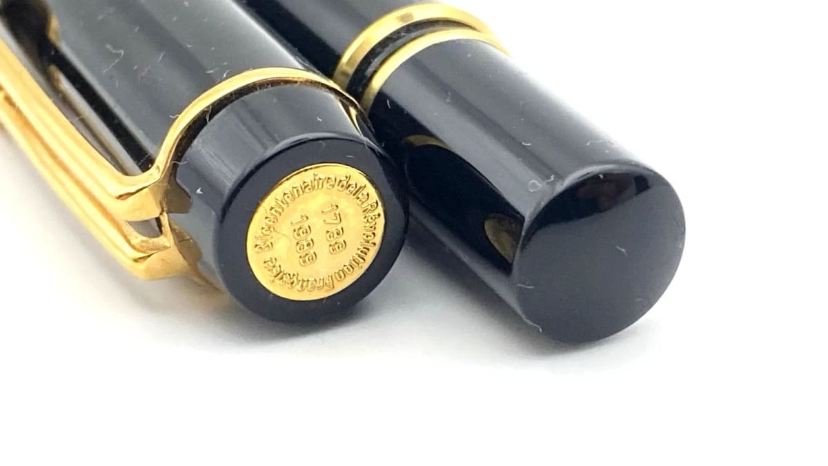 Waterman Leman 100 Fench Revolution Fountain Pen In Black 18K Gold Fine NIB Sb
