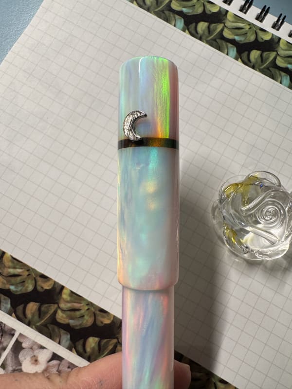 Wood Wonders of NC Oparex Fountain Pen with Crescent Moon Ro