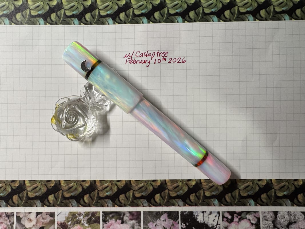 Wood Wonders of NC Oparex Fountain Pen with Crescent Moon Ro